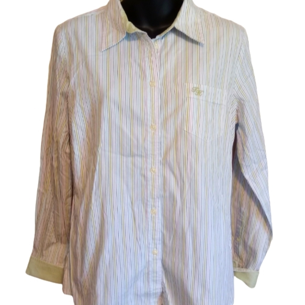 NWT Vintage Tommy Hilfiger Women's Button Up Striped Shirt